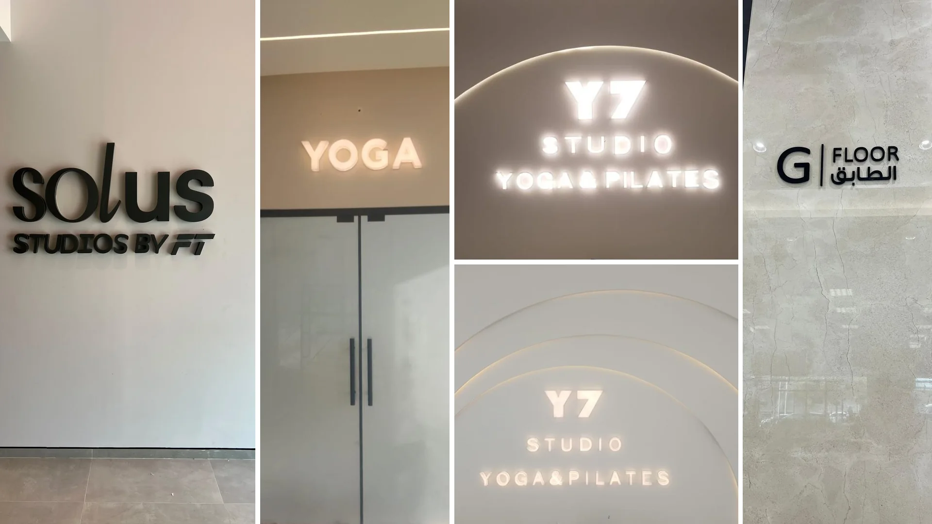 Interior signs: Dr. Sulaiman Al Habib, Y7 Studio, Solus